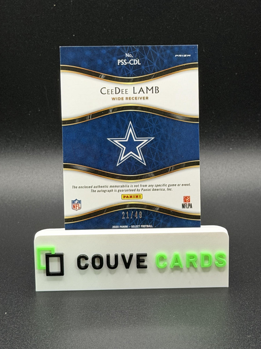 2020 Panini Select #PSS-CDL CeeDee Lamb Prime Selections Prizm Signatures #/49