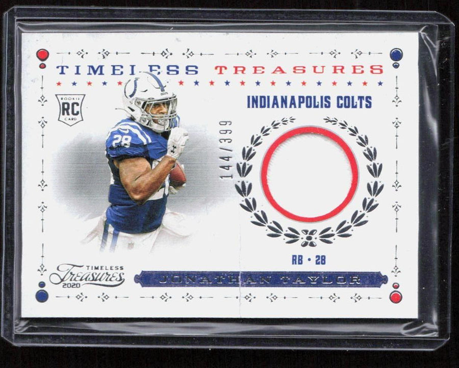 2020 Panini Chronicles #TK-JT Jonathan Taylor Timeless Treasures Jersey #/399