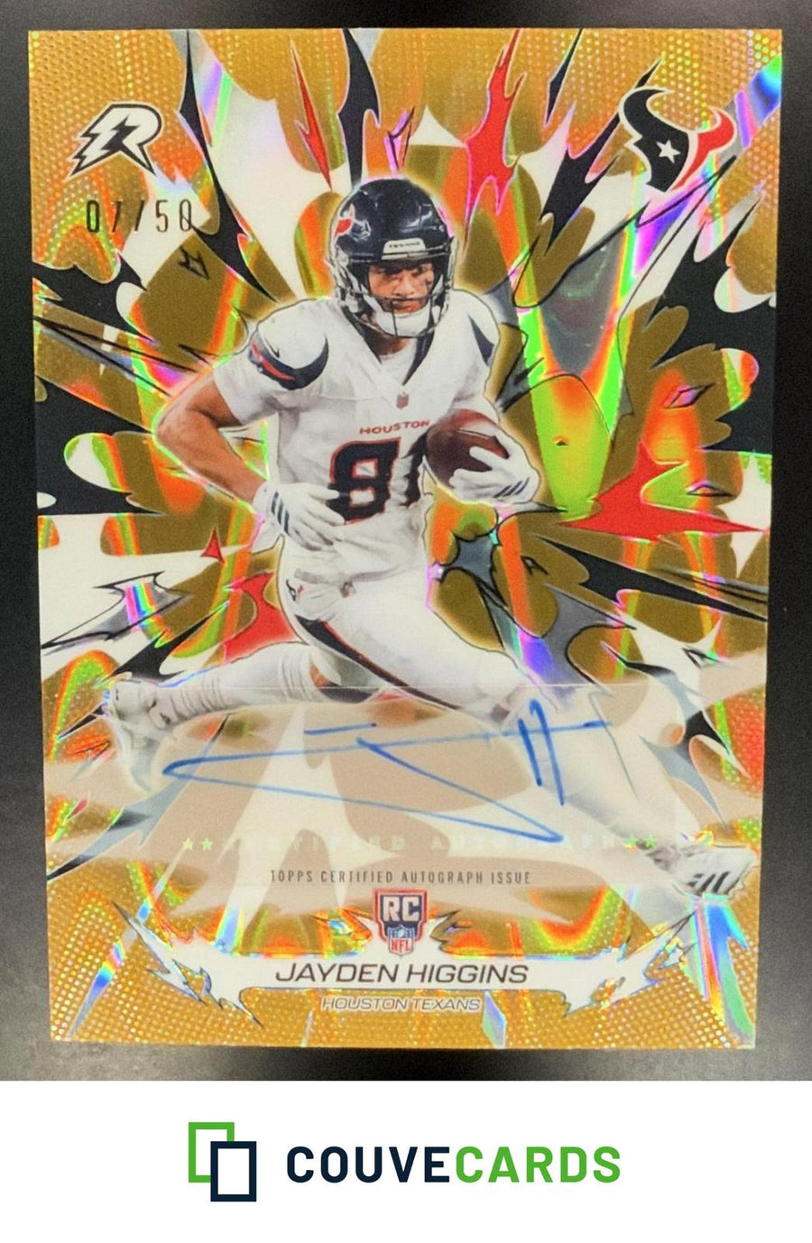 Jayden Higgins 2025 Topps Resurgence #136 Signatures Gold Refractor AU