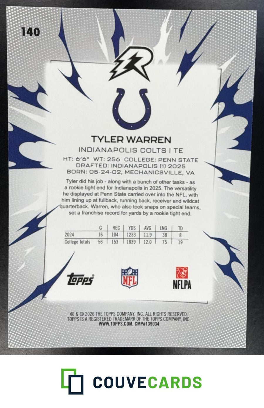 Tyler Warren 2025 Topps Resurgence #140 Refractor