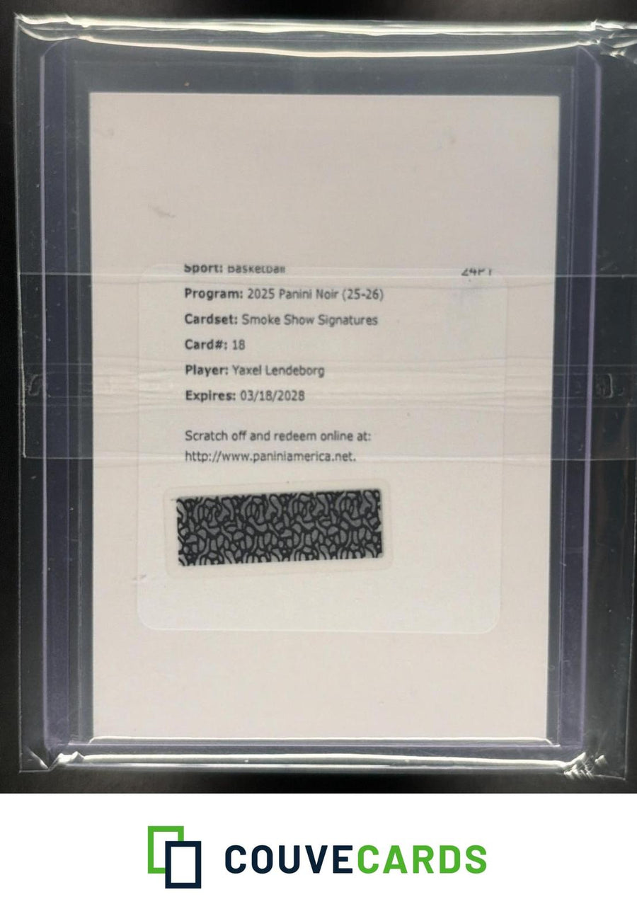 Yaxel Lendeborg 2025-2026 Panini Noir #18 Smoke Show Signatures AU