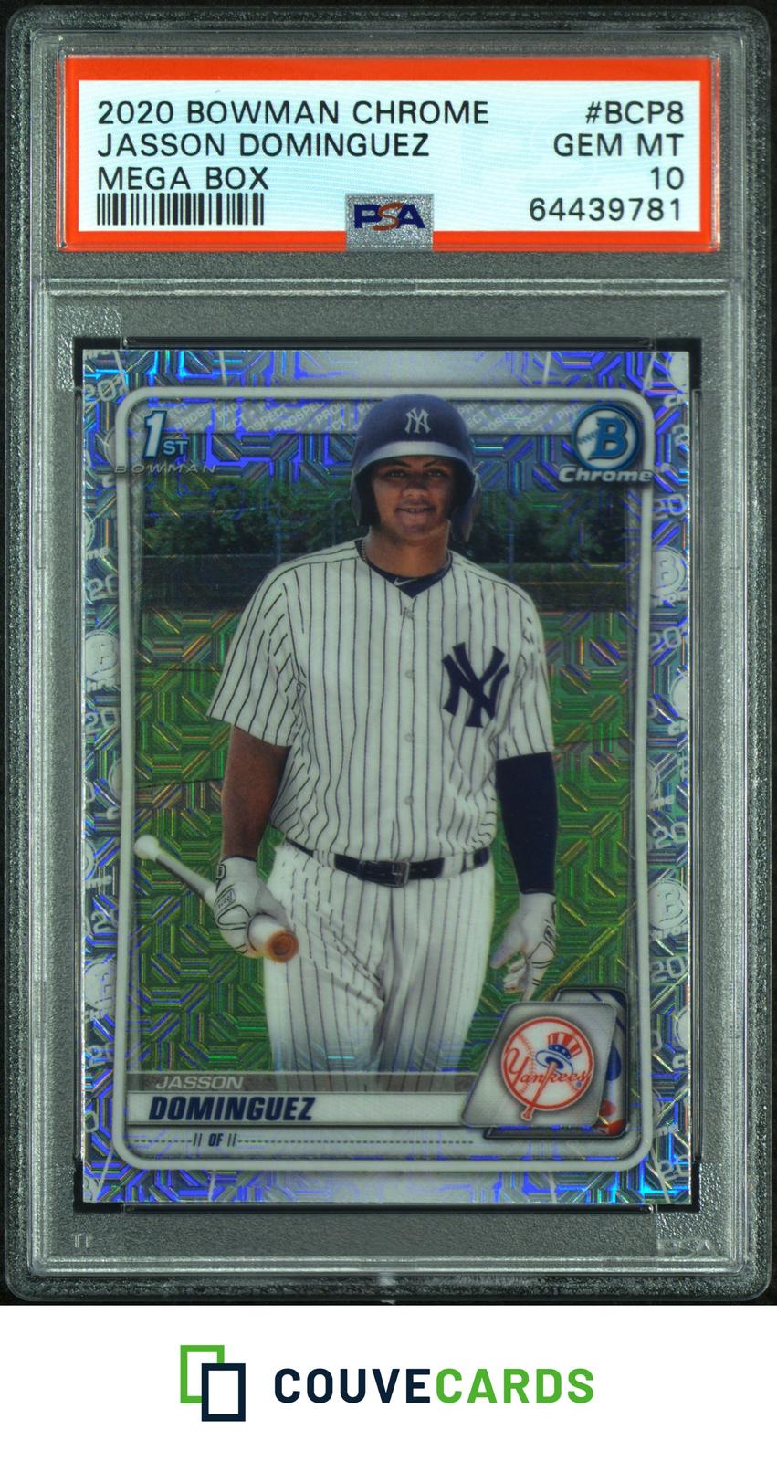 Jasson Dominguez 2020 Bowman #BCP-8 Chrome Prospects Mojo Refractor PSA 10