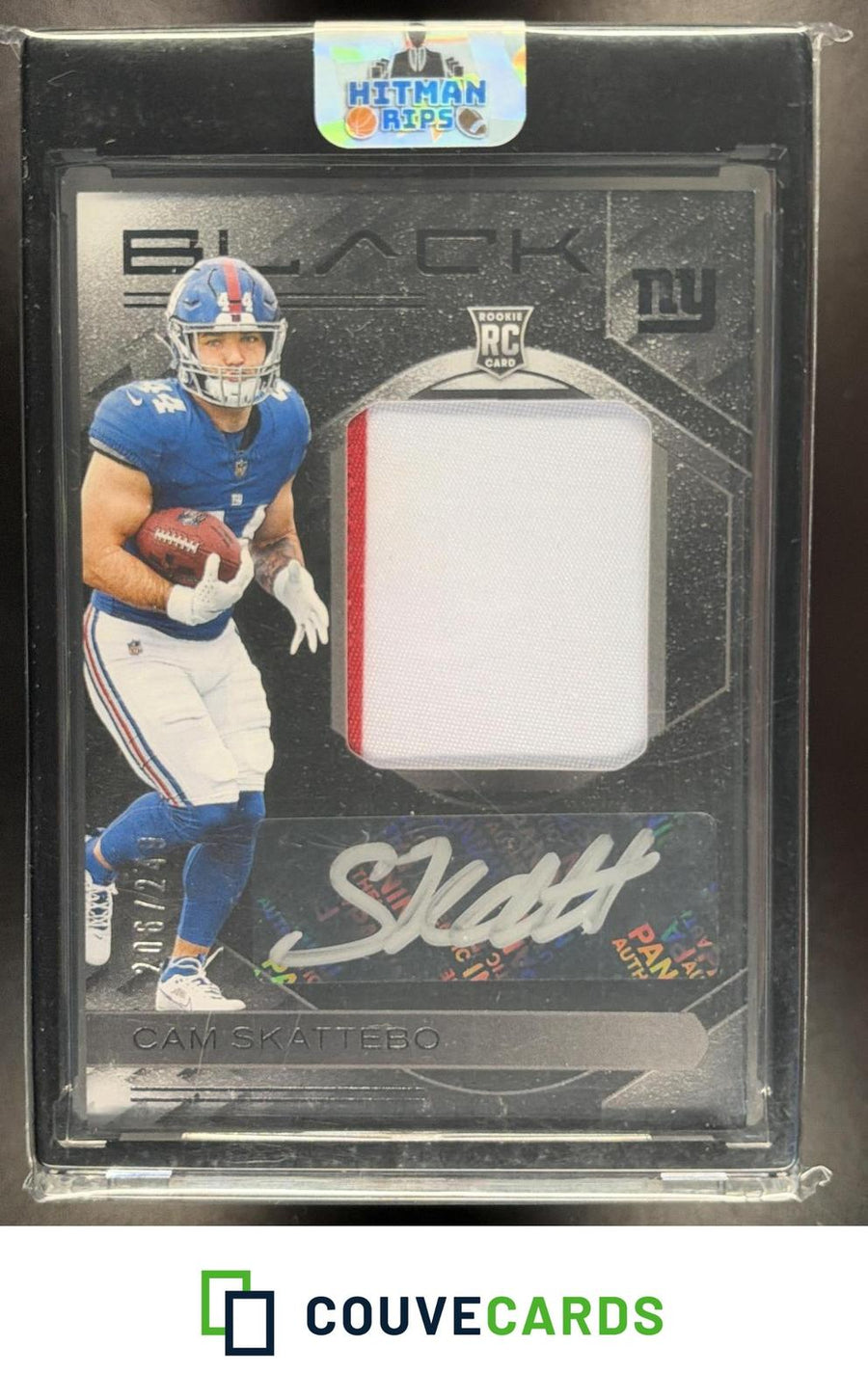 Cam Skattebo 2025 Panini Black #RKPA-CSO Rookie Patch Autographs AU