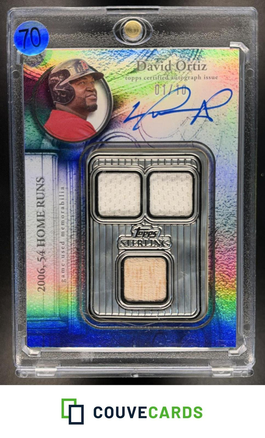 David Ortiz 2025 Topps Sterling - Sterling Swings Blue #SWA-DOR AU /10