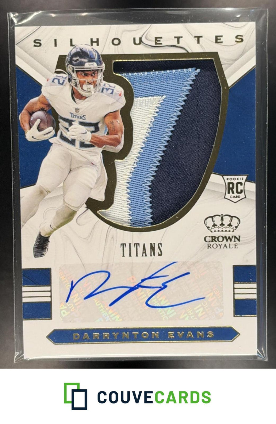 Darrynton Evans 2020 Panini Chronicles #CSA-DE Crown Silhouette Autographs /25