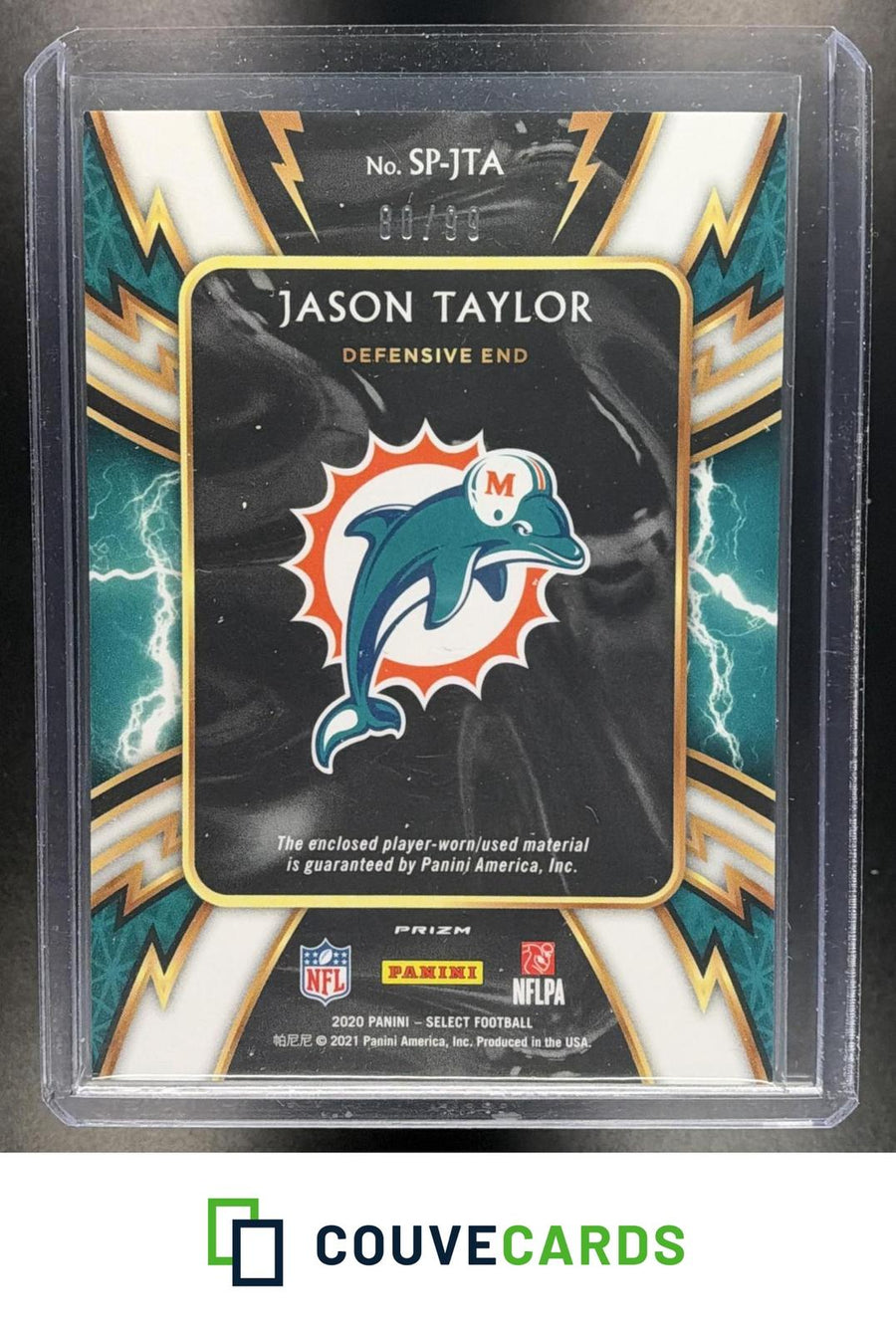 Jason Taylor 2020 Panini Select #SP-JTA Sparks Prizm #/99