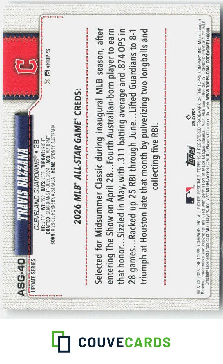 2026 Topps Update 2026 All-Star Game Travis Bazzana #ASG-40