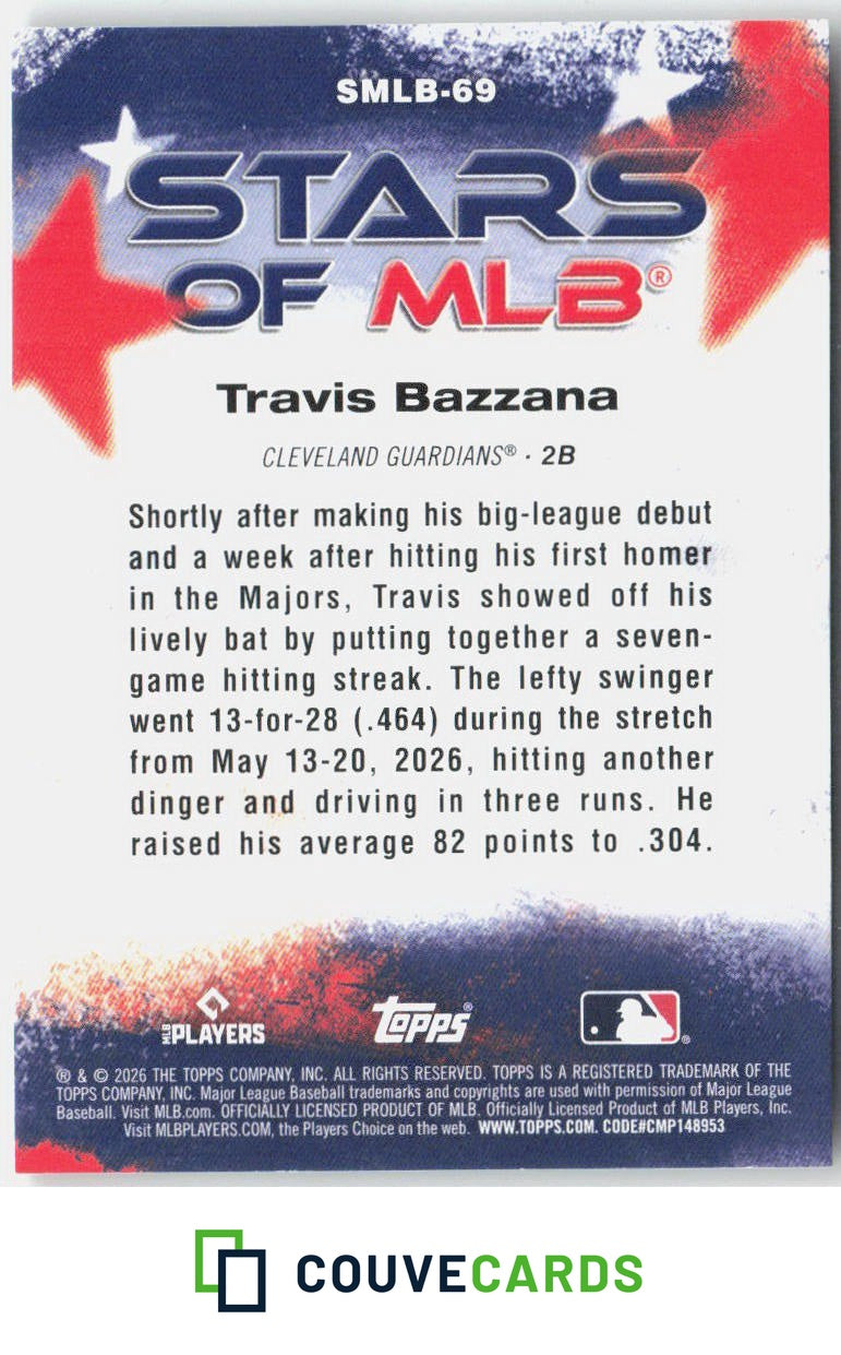 Travis Bazzana 2026 Topps Update SMLB-69 Stars of MLB