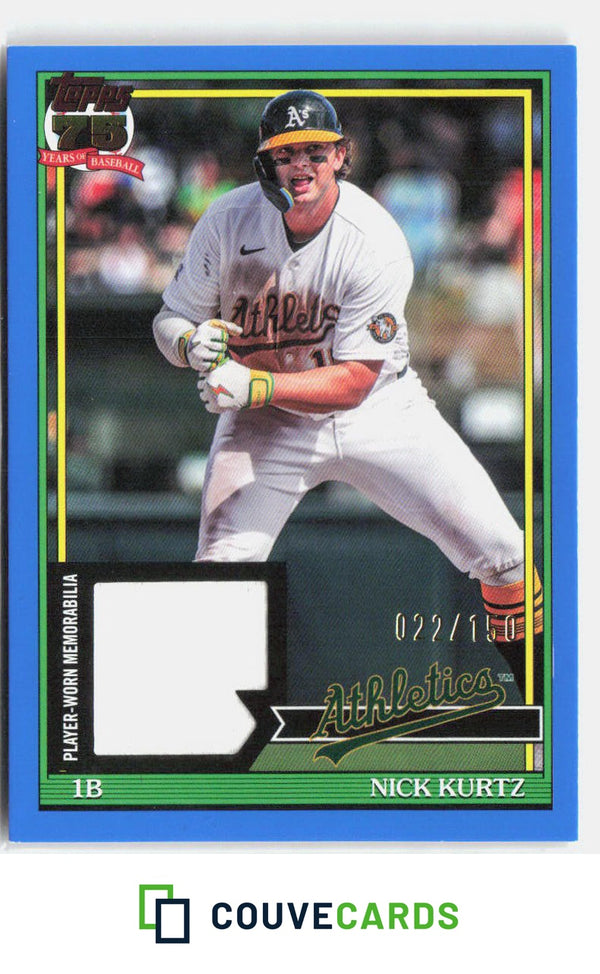 2026 Topps Update Nick Kurtz #91RU-NK 1991 35th Anniversary Relics Blue /150