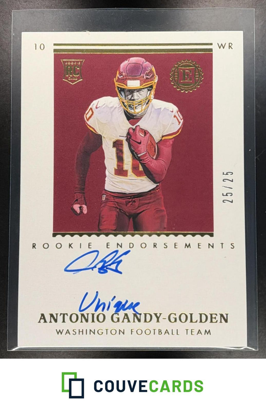2020 Panini Encased Rookie Endorsements Gold Antonio Gandy-Golden #RE-AA AU #/25
