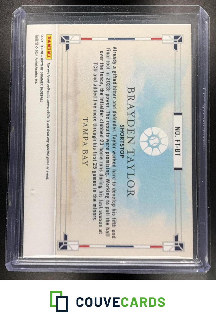 2024 Panini Boys of Summer Five Tool Player Brayden Taylor #FT-BT #/149