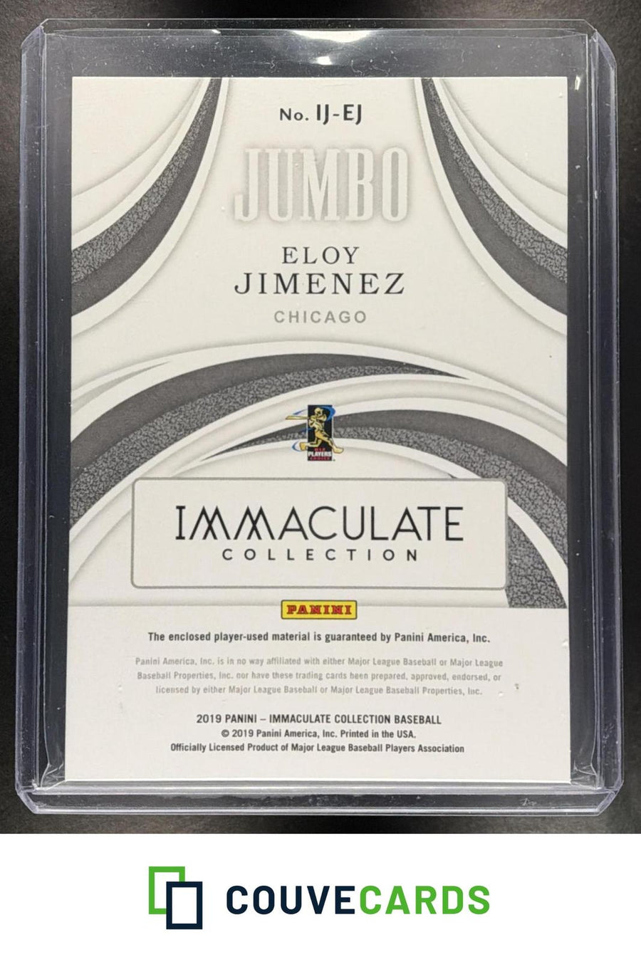 2019 Panini Immaculate Collection Immaculate Jumbo Eloy Jimenez #IJ-EJ #/49