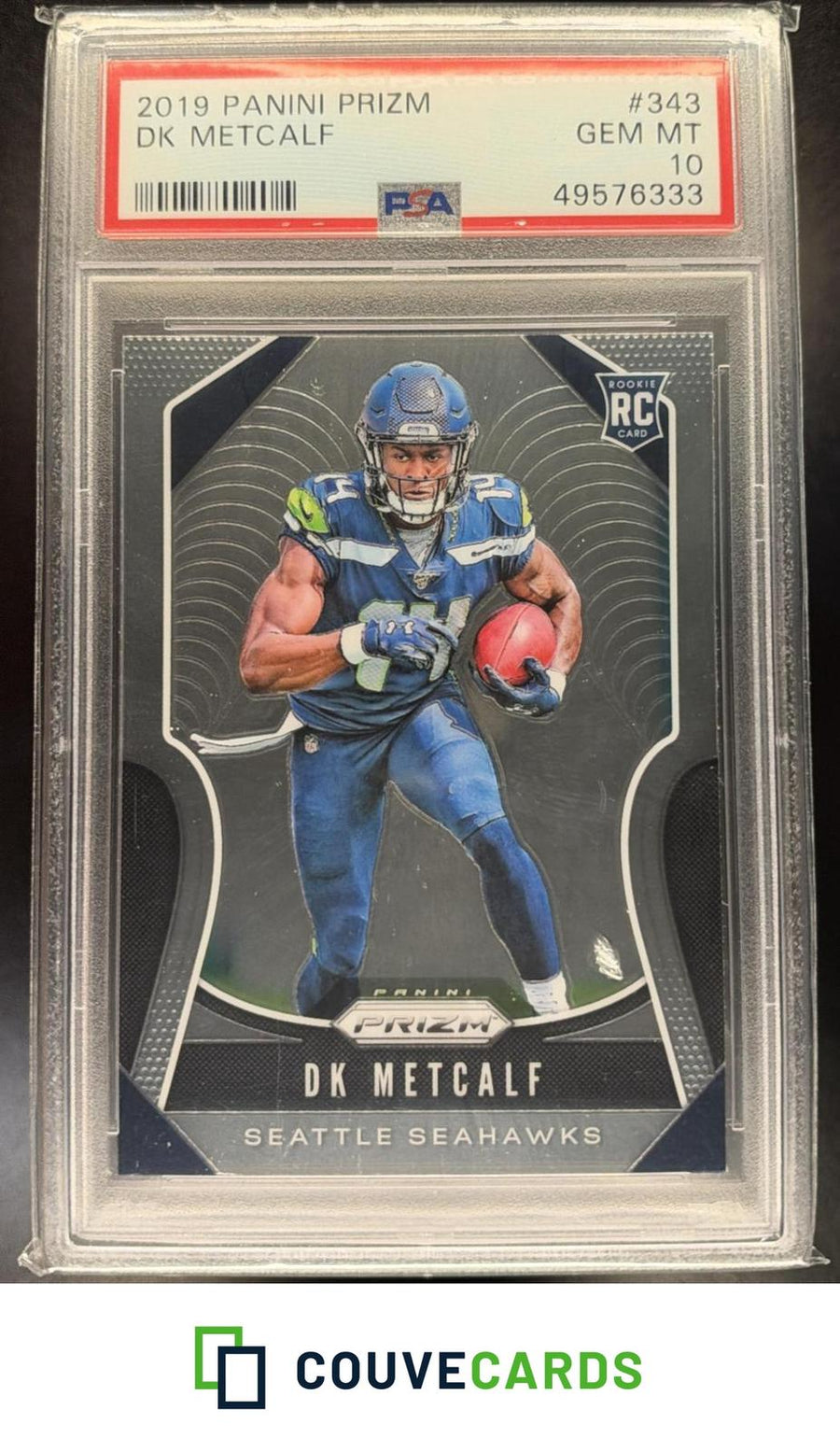 2019 Panini Prizm DK Metcalf #343 RC PSA