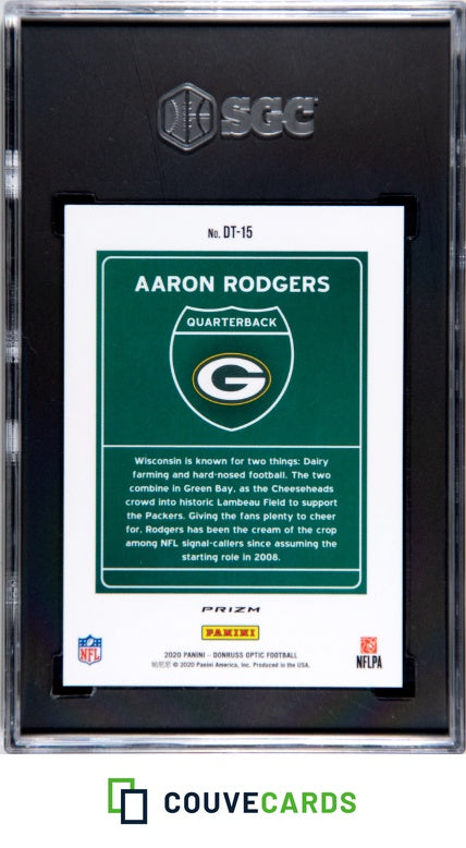 2020 Donruss Optic #DT-15 Aaron Rodgers Downtown SGC 10