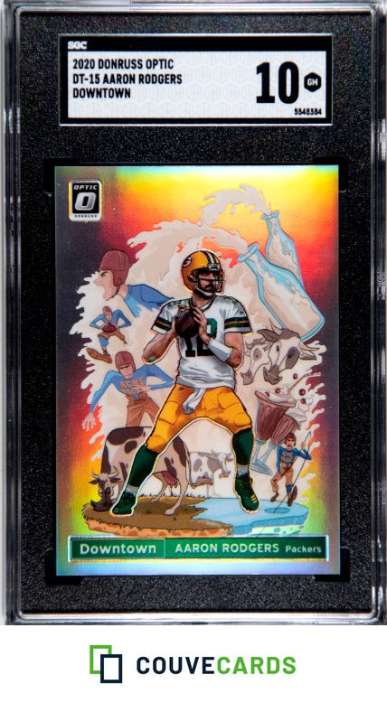 2020 Donruss Optic #DT-15 Aaron Rodgers Downtown SGC 10