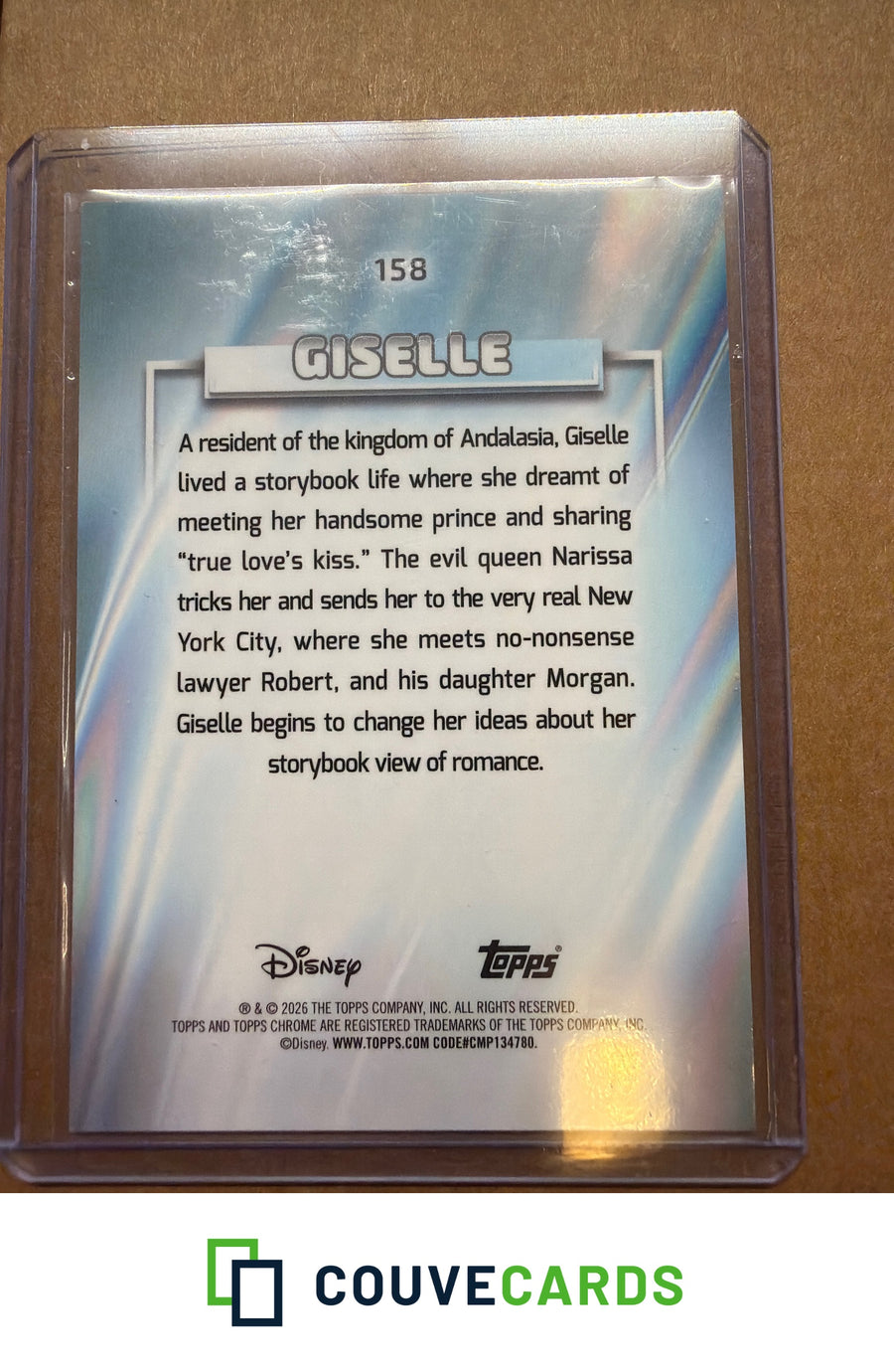2026 Topps Chrome Disney Sapphire Edition #158 Giselle Red Sapphire #/5