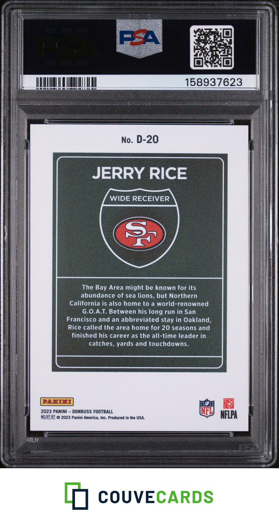2023 Panini Donruss Downtown! #D20 Jerry Rice PSA 10