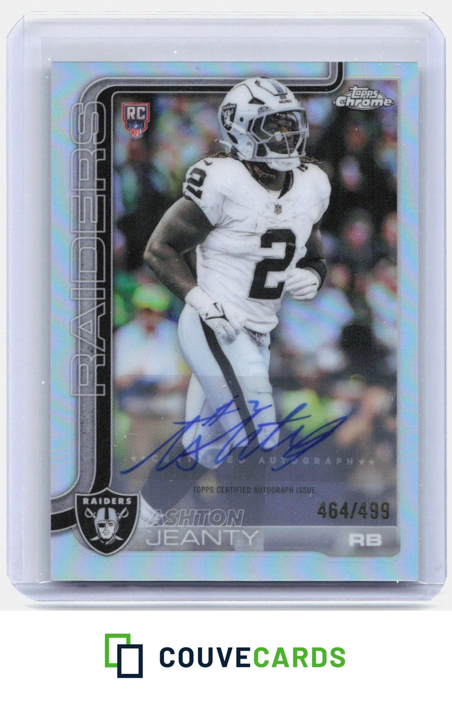2025 Topps Chrome #RA-AJ Ashton Jeanty Chrome Rookie Autographs /499