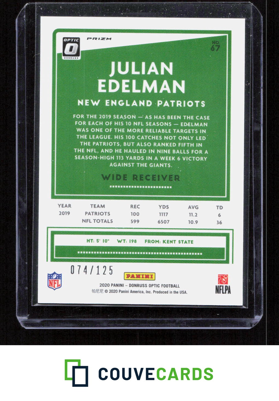 2020 Donruss Optic #67 Julian Edelman Silver Circles #/125