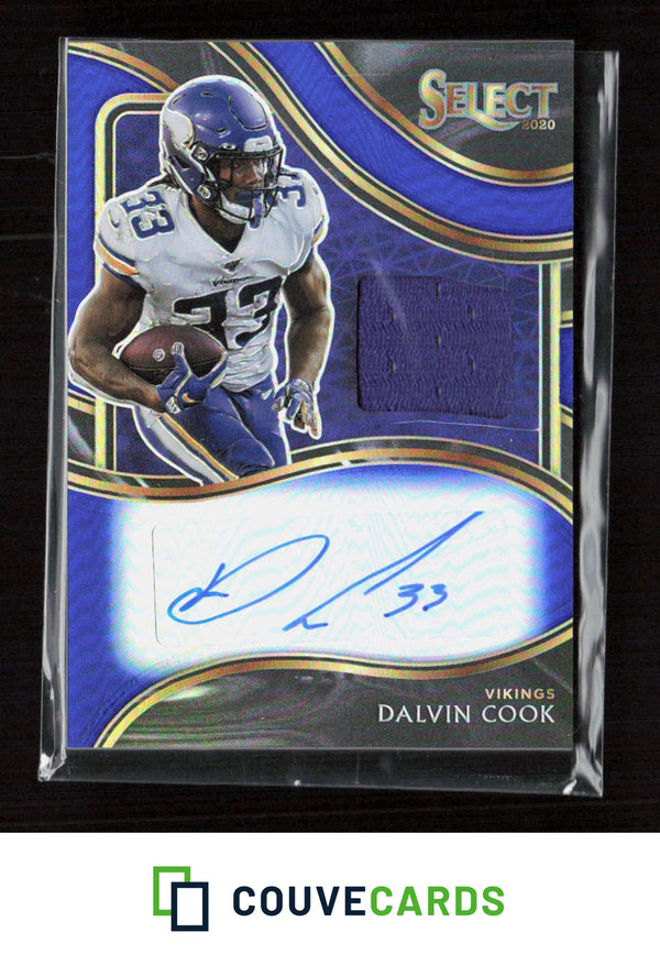 2020 Panini Select #SM-DCO Dalvin Cook Signature Memorabilia Blue Prizm #/35