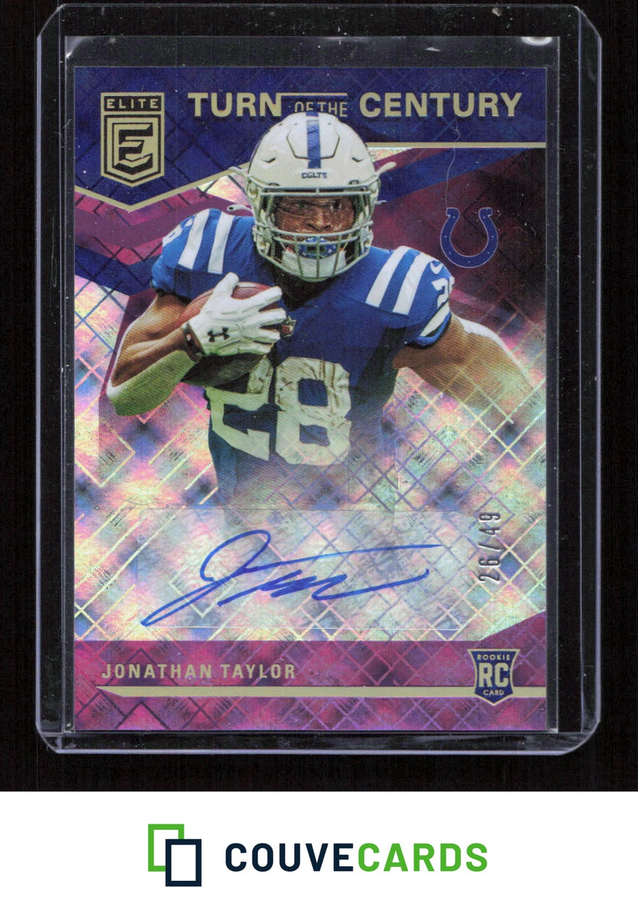 2020 Panini Chronicles #TOC-JT Jonathan Taylor Turn Century Auto Purple #/49