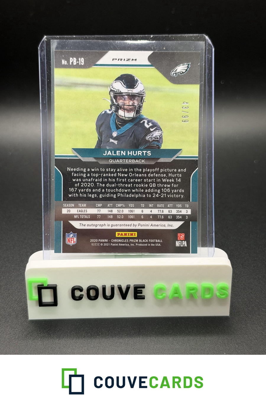 2020 Panini Chronicles #PB-19 Jalen Hurts /99 Red