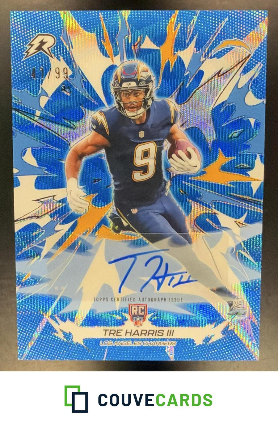 Tre Harris III 2025 Topps Resurgence #151 Signatures Blue Surge Refractor AU