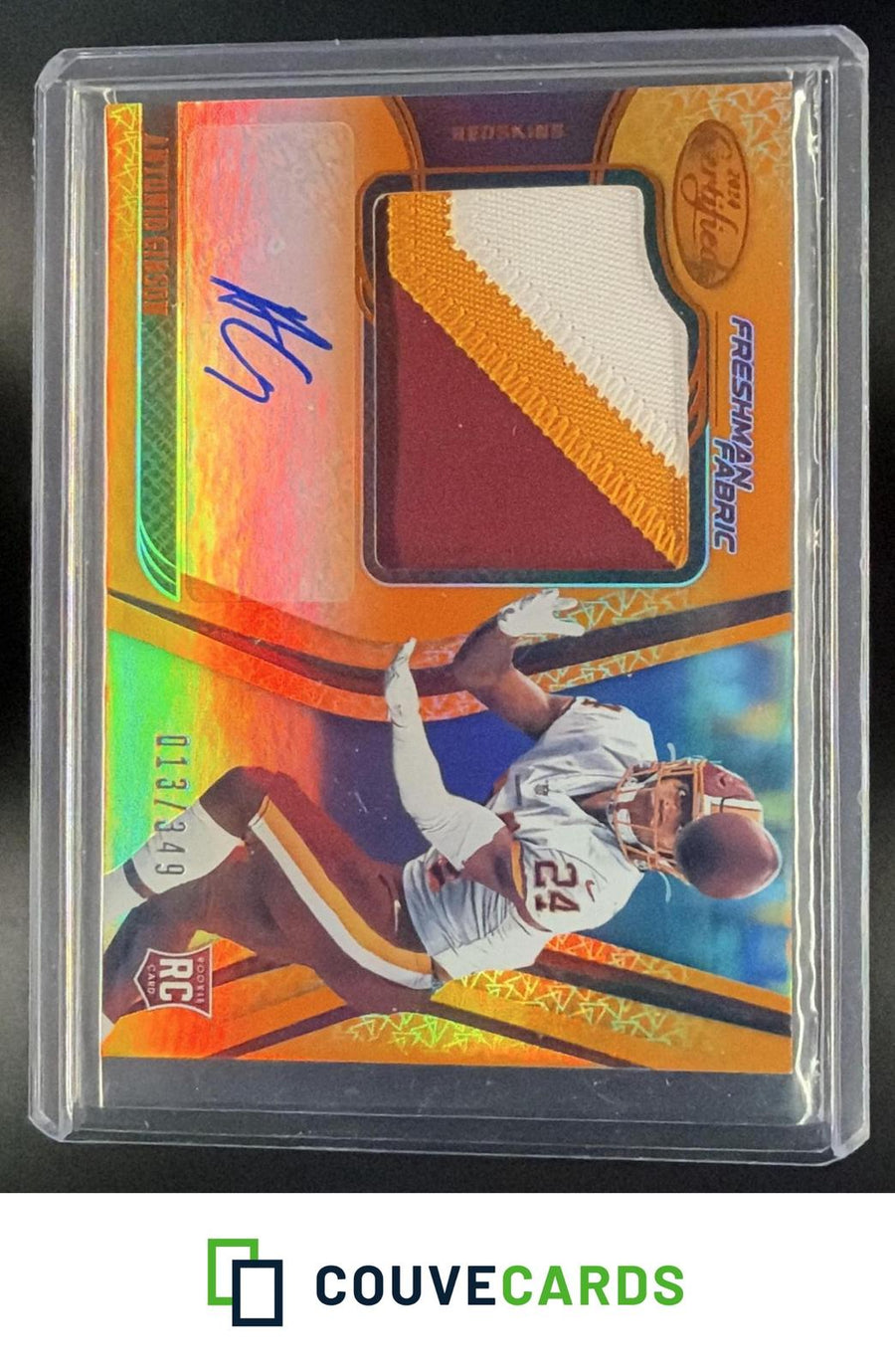 Antonio Gibson 2020 Panini Certified #230 Freshman Mirror Signatures Orange