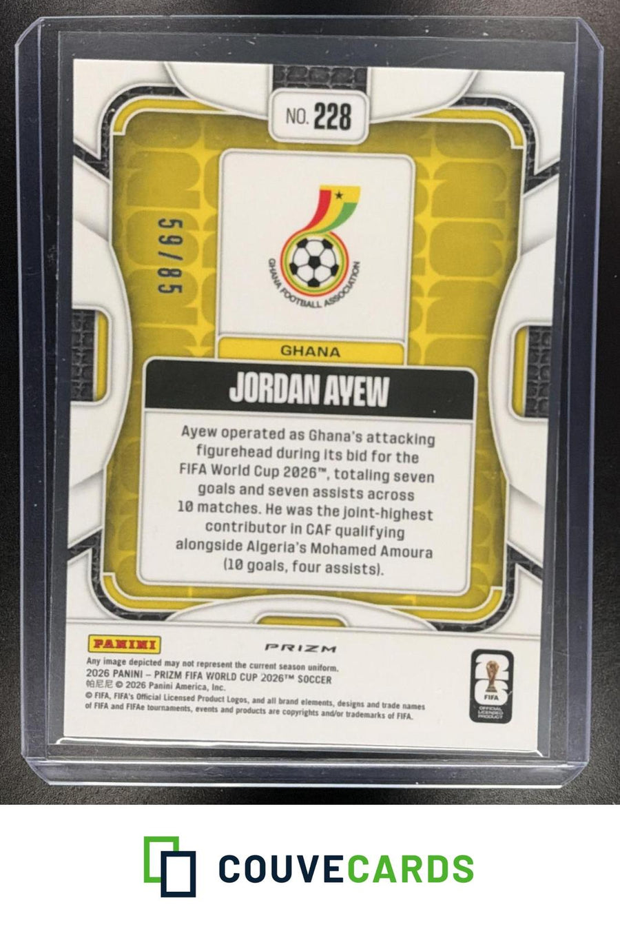 Jordan Ayew 2026 Panini Prizm FIFA World Cup #228 Choice Red Prizm