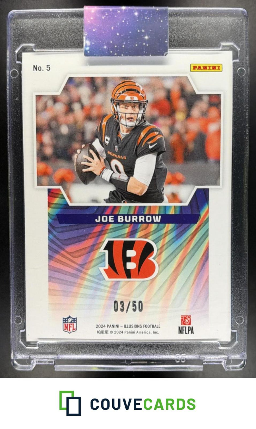 Joe Burrow 2024 Panini Illusions #5 Game Magicians Purple