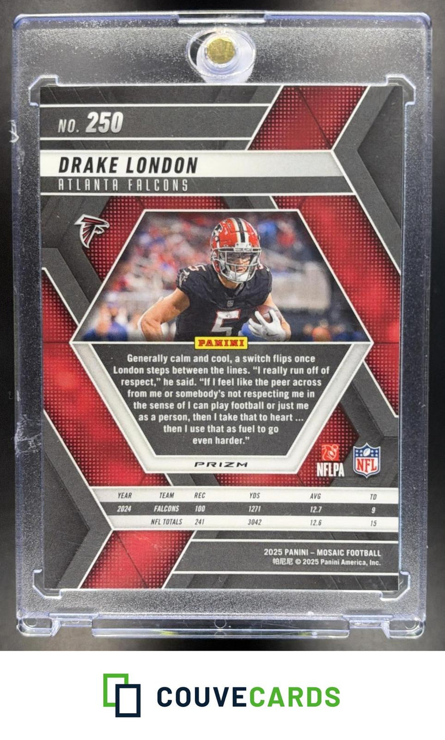 Drake London 2025 Panini Mosaic #250 Honeycomb