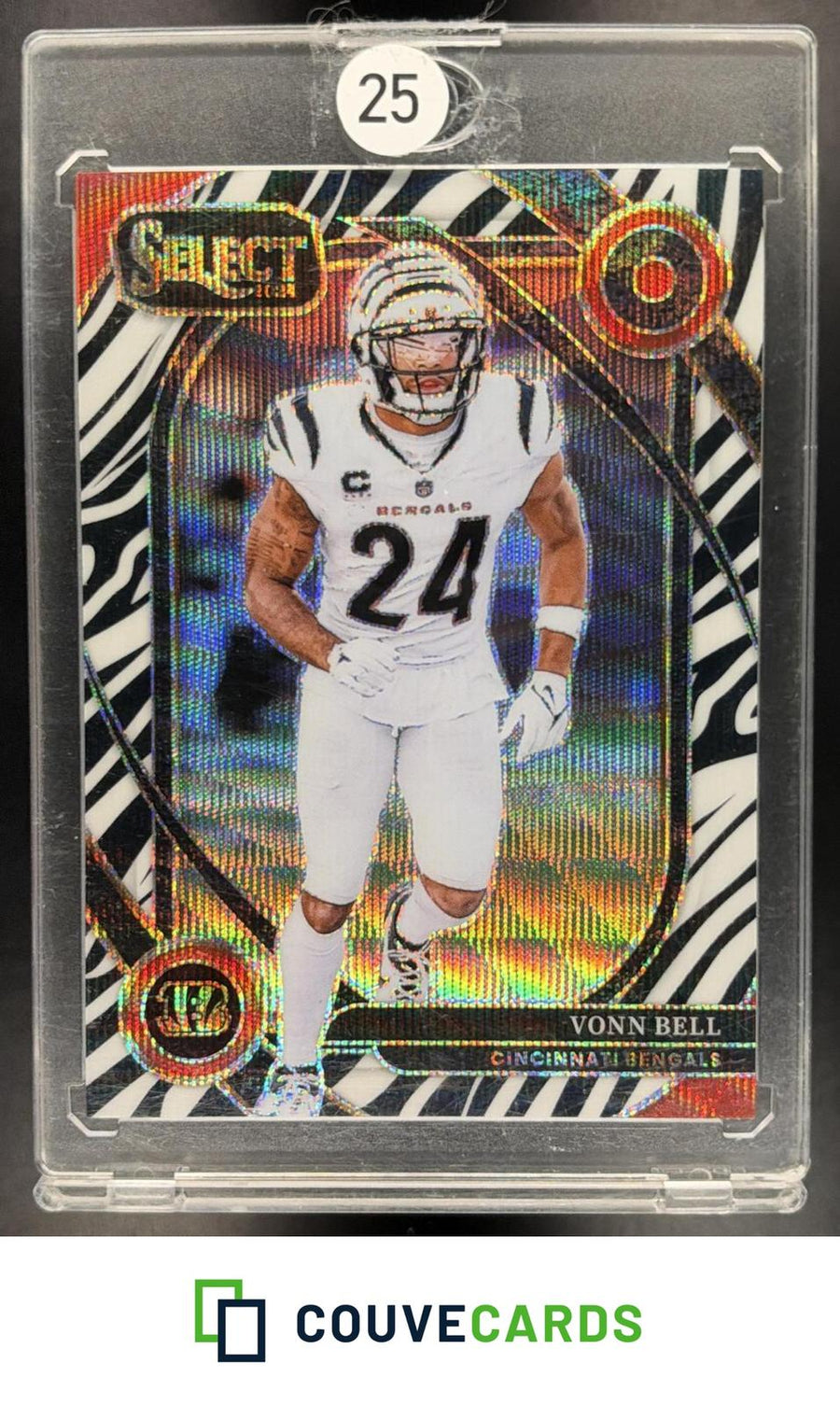 Vonn Bell 2024 Panini Select #265 Zebra Prizm
