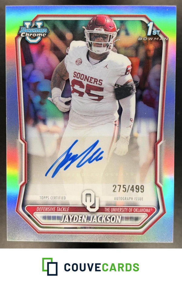 2026 Bowman #BCPA-JJA Jayden Jackson Chrome Prospect Autographs Refractor #/499