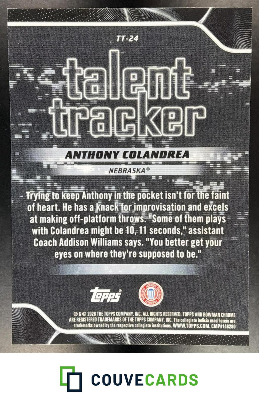 Anthony Colandrea 2026 Bowman #TT-24 Talent Tracker