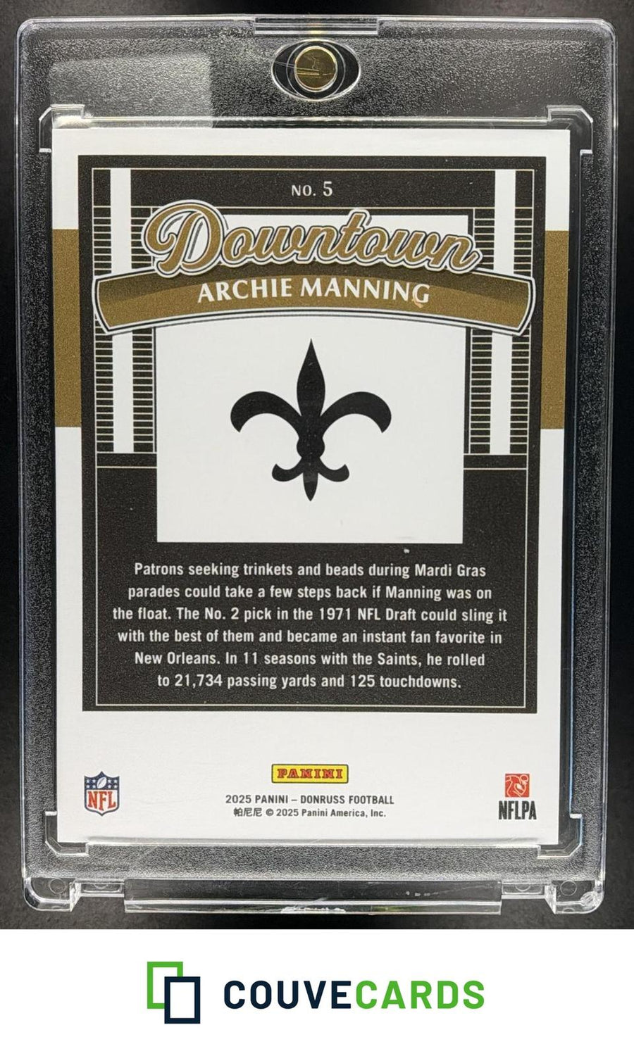 Archie Manning 2025 Donruss #5 Downtown!