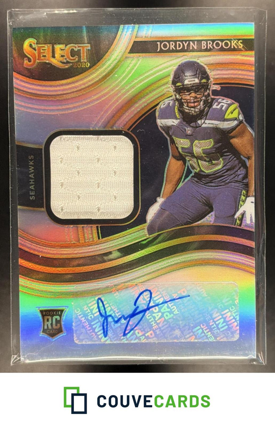 Jordyn Brooks 2020 Panini Select #RSM-JBR Signature Memorabilia Prizm AU #/199