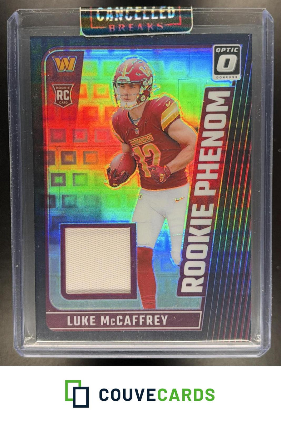 Luke McCaffrey 2024 Donruss Optic #RPB-LMC Rookie Phenoms Black Pandora #/25