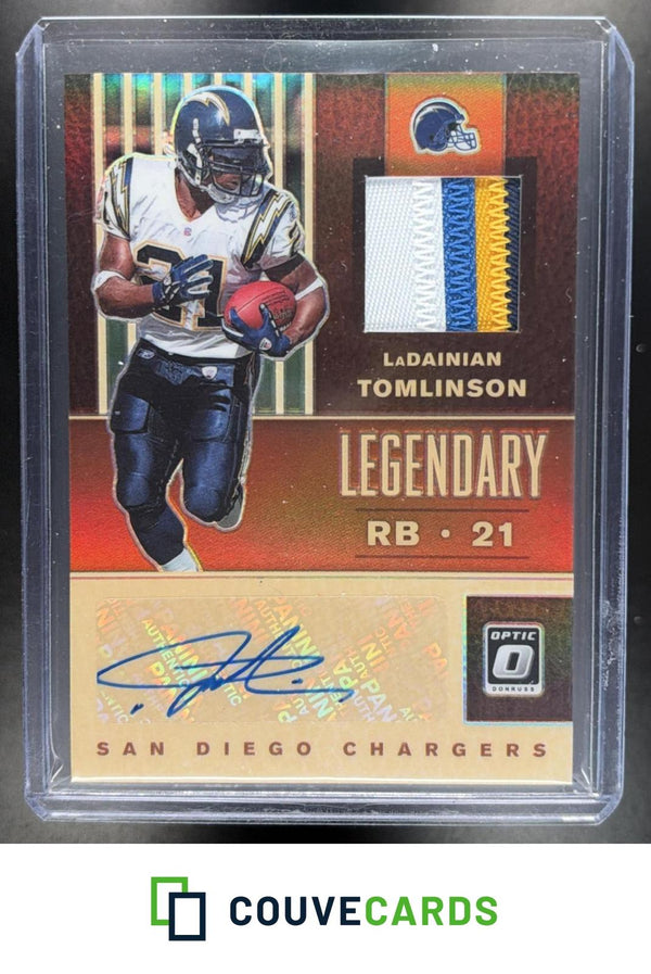 LaDainian Tomlinson 2020 Donruss Optic #LPA-LT Legendary Patch AU #/25