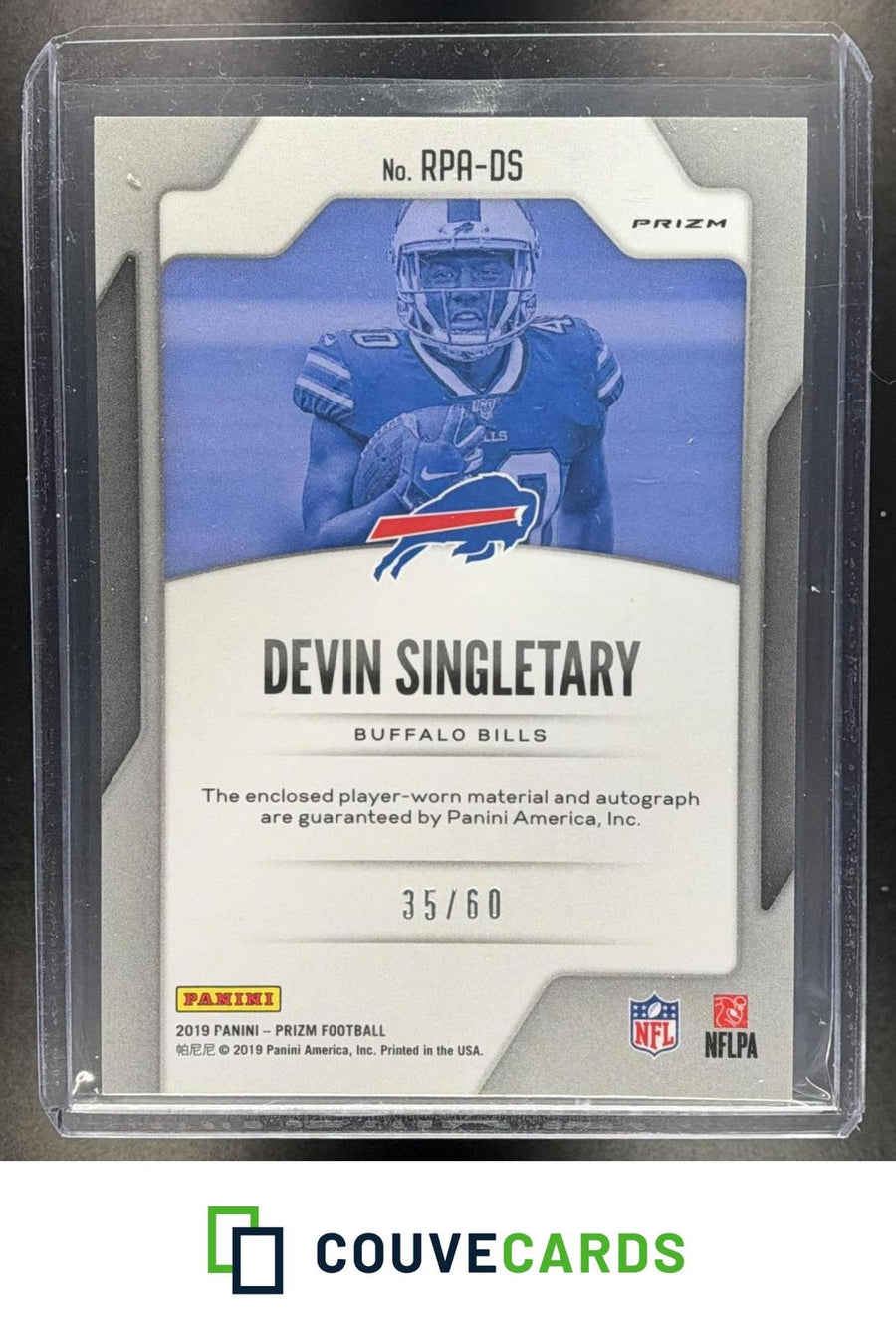 Devin Singletary 2019 Panini Prizm #RPA-DS Rookie Patch Autographs Prizm AU #/60