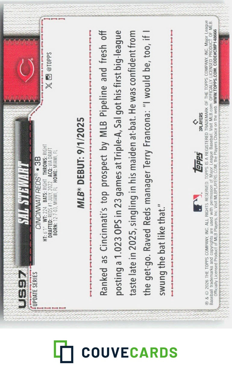 2026 Topps Update Sal Stewart #US97