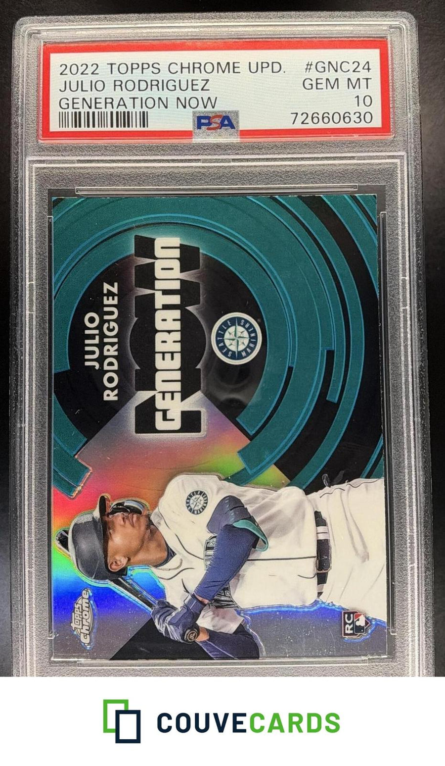 2022 Topps Chrome Update Generation Now Chrome Julio Rodriguez #GNC-24 PSA
