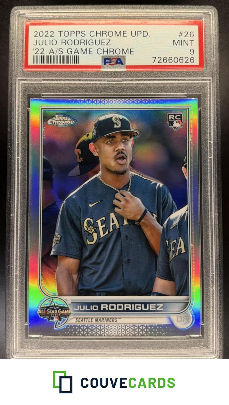 2022 Topps Chrome Update 2022 All-Star Game Chrome Julio Rodriguez #ASGC-26 PSA