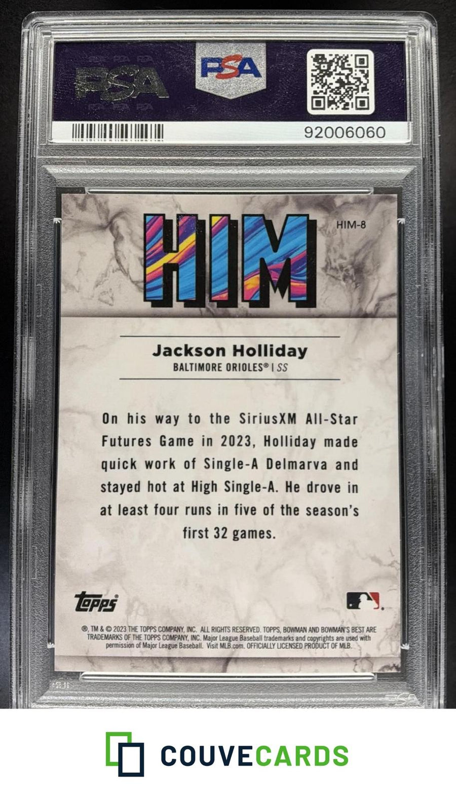 2023 Bowman's Best HIM Jackson Holliday #HIM-8 PSA